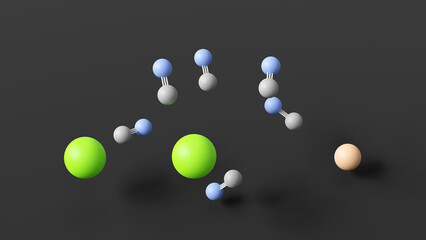 calcium ferrocyanide molecule 3d, molecular structure, ball and stick model, structural chemical formula e538