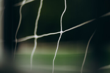 Football or soccer net with blured background