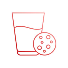 Cookie And Milk vector icon