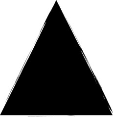 Triangle frame brush, stamp, ink, banner