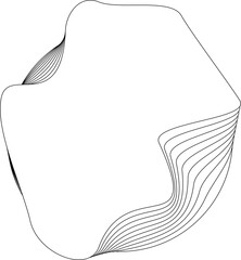Circle white frame liquid overlapping for badges, banner, label, tag