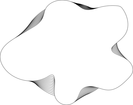 Circle white frame liquid overlapping for badges, banner, label, tag