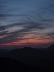 Obraz premium 夕日が沈んだ後の色