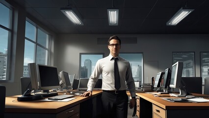 Office Worker Character, Cute 3D Business Office Worker Character Clipart, 3D Animation Cartoon Style