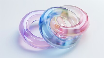 Fototapeta premium Colorful Interlocking Rings - Generative AI