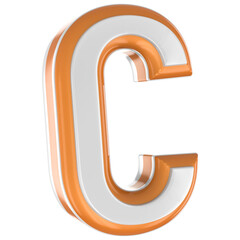 Letter C 3D Render