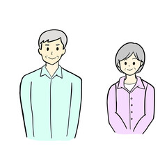 シニア夫婦　イラストセット 敬老