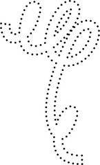 Spiral and swirl dotted line. Design decoration