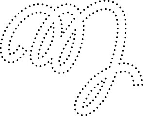 Spiral and swirl dotted line. Design decoration