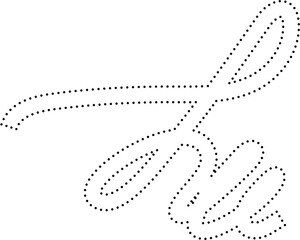 Spiral and swirl dotted line. Design decoration