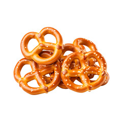 pretzels isolated on white, png