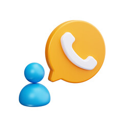 phone call 3d render icon