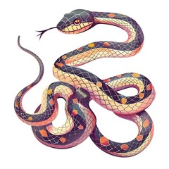 Obraz premium Snakes cartoon Casual Chic