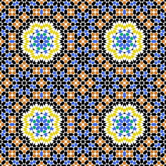 Seamless arabic ornament based on traditional arabic art. Geometric mosaic.	

