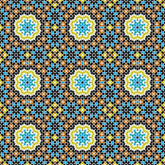 Seamless arabic ornament based on traditional arabic art. Geometric mosaic.	

