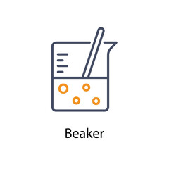 Beaker vector icon