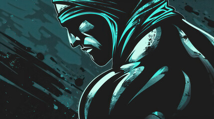 Logo design for a fitness brand featuring stylized athletic imagery