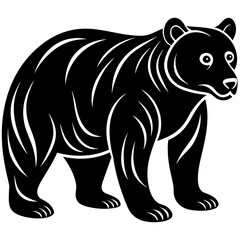 illustration of a bear vector logo icons.