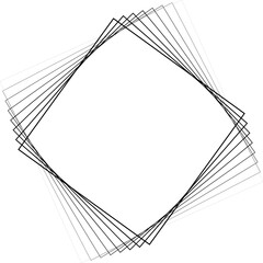 Square shape blend gradient line spiral. Technology concept