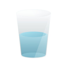 a glass of water vector illustration