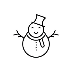 Snowman vector icon