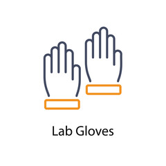 Lab Gloves vector icon