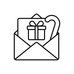 Christmas Letter vector icon