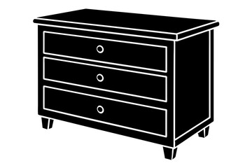 chest of drawers vector silhouette illustration