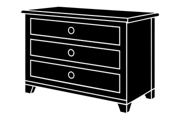 chest of drawers vector silhouette illustration