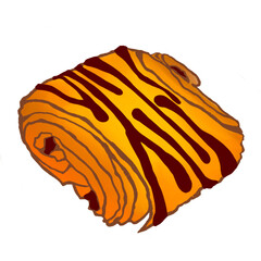 Chocolate bread without background