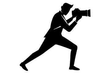 vector silhouette phonography man 