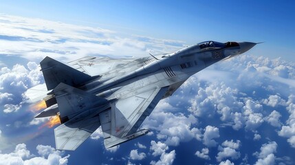 An airplane flying in the sky, Ai generate