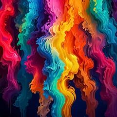 Fototapeta premium abstract multicolor and multiple lines and curve with spectrum background, bright red, orange, blue, yellow, green neon rays and colorful glowing lines