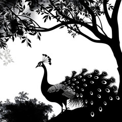 Fototapeta premium birds in the garden