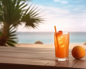 A Refreshing Drink On A Sunny Beach Day