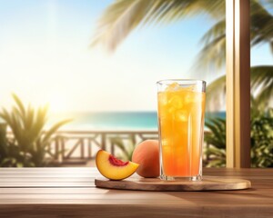A Refreshing Drink On A Sunny Beach Day