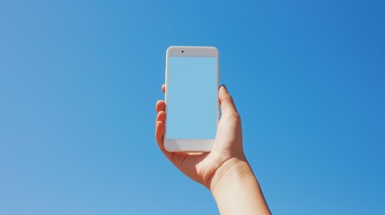 Smartphone mockup designed with blank phone screen