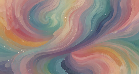Dreamy Abstract Pastel Color Swirl Background