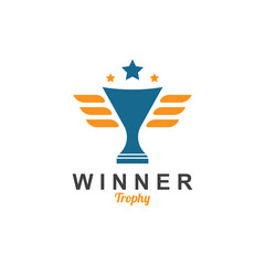 trophy logo vector design  trophy logo for tournament winners and championship awards