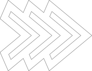 Arrow icon thin line style direction, traffic, forward, cursor