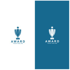 trophy logo vector design  trophy logo for tournament winners and championship awards