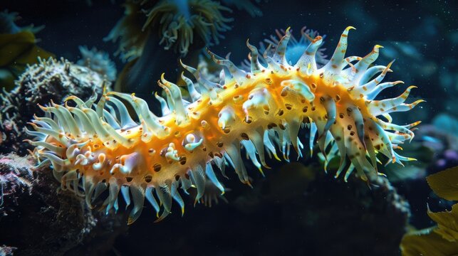 Sea cucumber Holothuria tubulosa Also known as cotton spinner