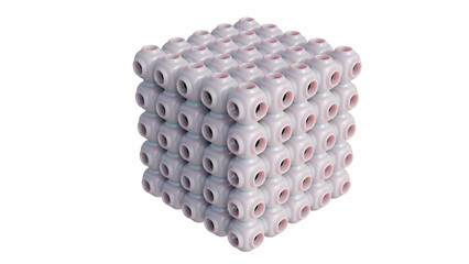 3d rendering of cubosomes are liquid crystalline nano-structures formed from the cubic phase of lipids