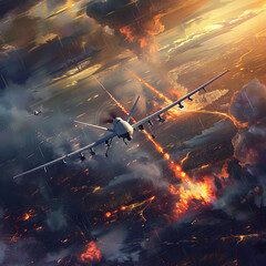 Naklejka premium an_artistic_interpretation_of_a_global_drone