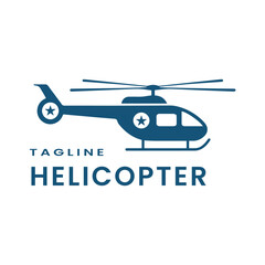 Helicopter logo design illustration