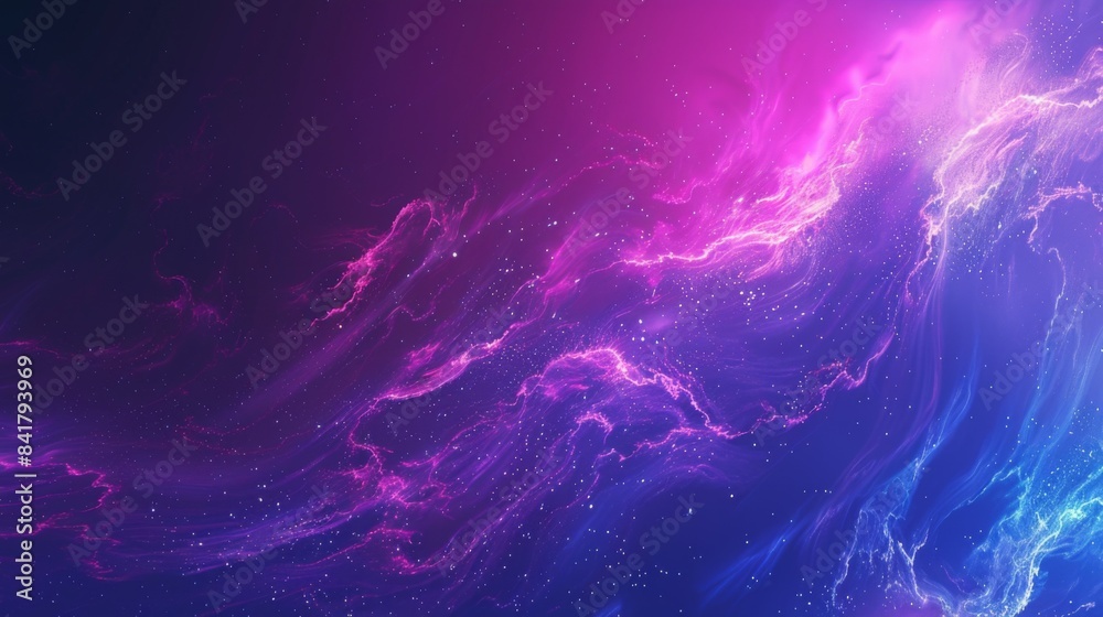 Leinwandbilder A gradient background transitioning from deep purple to electric blue, creating a futuristic and energetic mood.
