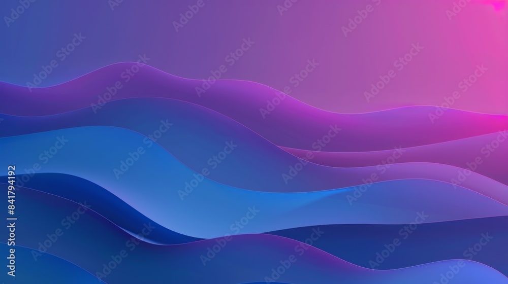 Leinwandbilder a gradient background transitioning from deep purple to electric blue, creating a futuristic and ene