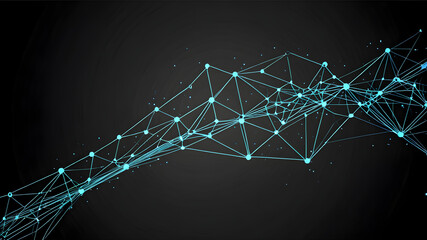 Information distribution network visualization internet communication 3d technology background