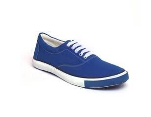 trendy canvas sneakers slipon shoes isolated on white background 