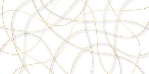 White abstract background with golden diagonal lines and shadows. modern random pattern line stroke transparent background. Simple gold scribble line backdrop Minimal style website banner design. 